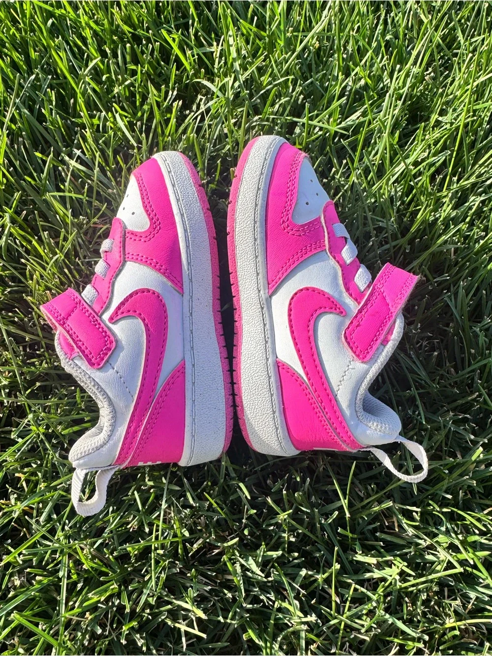 Nike Court Borough Low Recraft Toddler Sneakers Pink White Size 6C